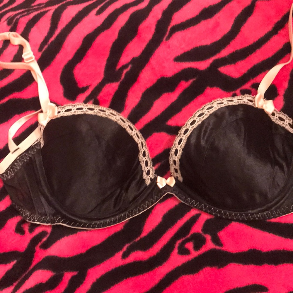 Black and pink bra, little padding